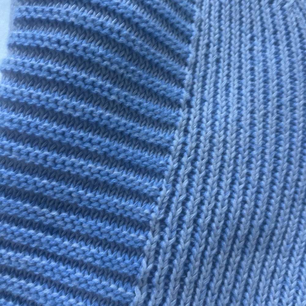 Free People When It Rains Small V neck Sweater Cornflower Blue - Picture 7 of 8